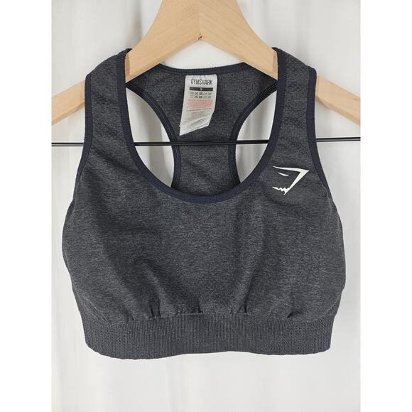 Gymshark Women's Gray Sports Bra - Size S - Racerback Design - Picture 2 of 7